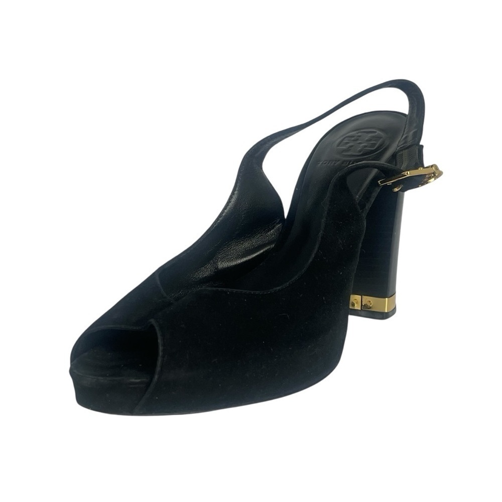 Tory Burch Slingback Heels – Size 9 – Black Suede